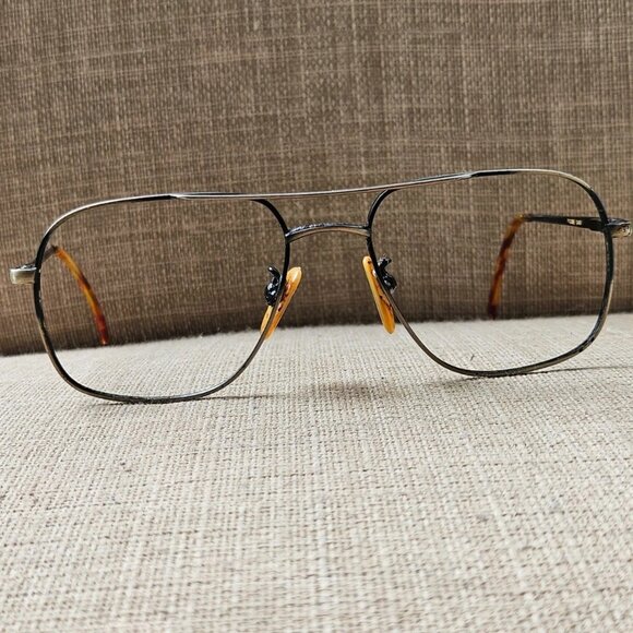 Vintage Stetson Men Eyeglasses Frame Black/Gold Tone Zyloware Eye Wear Glasses - Picture 4 of 12